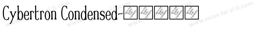 Cybertron Condensed字体转换